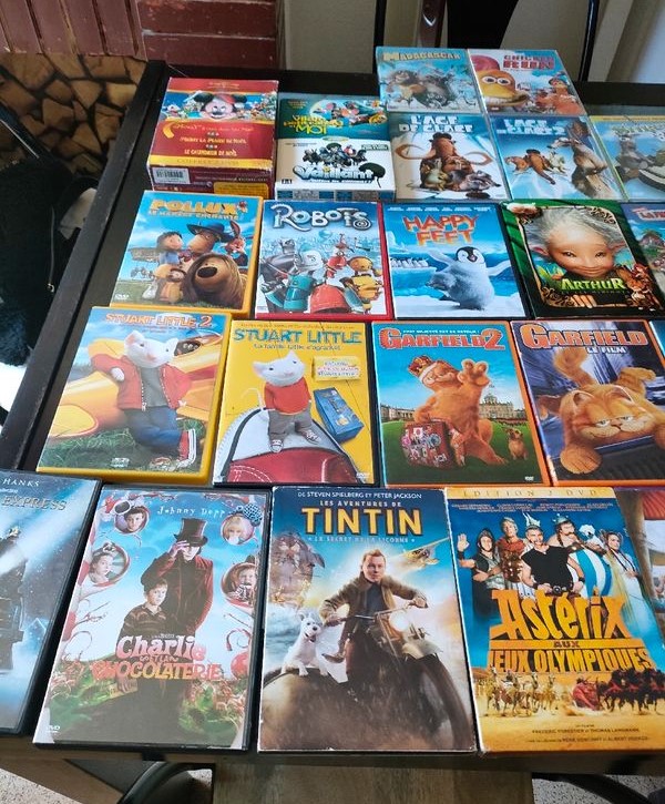 Lot de 30 DVD de films pour enfants